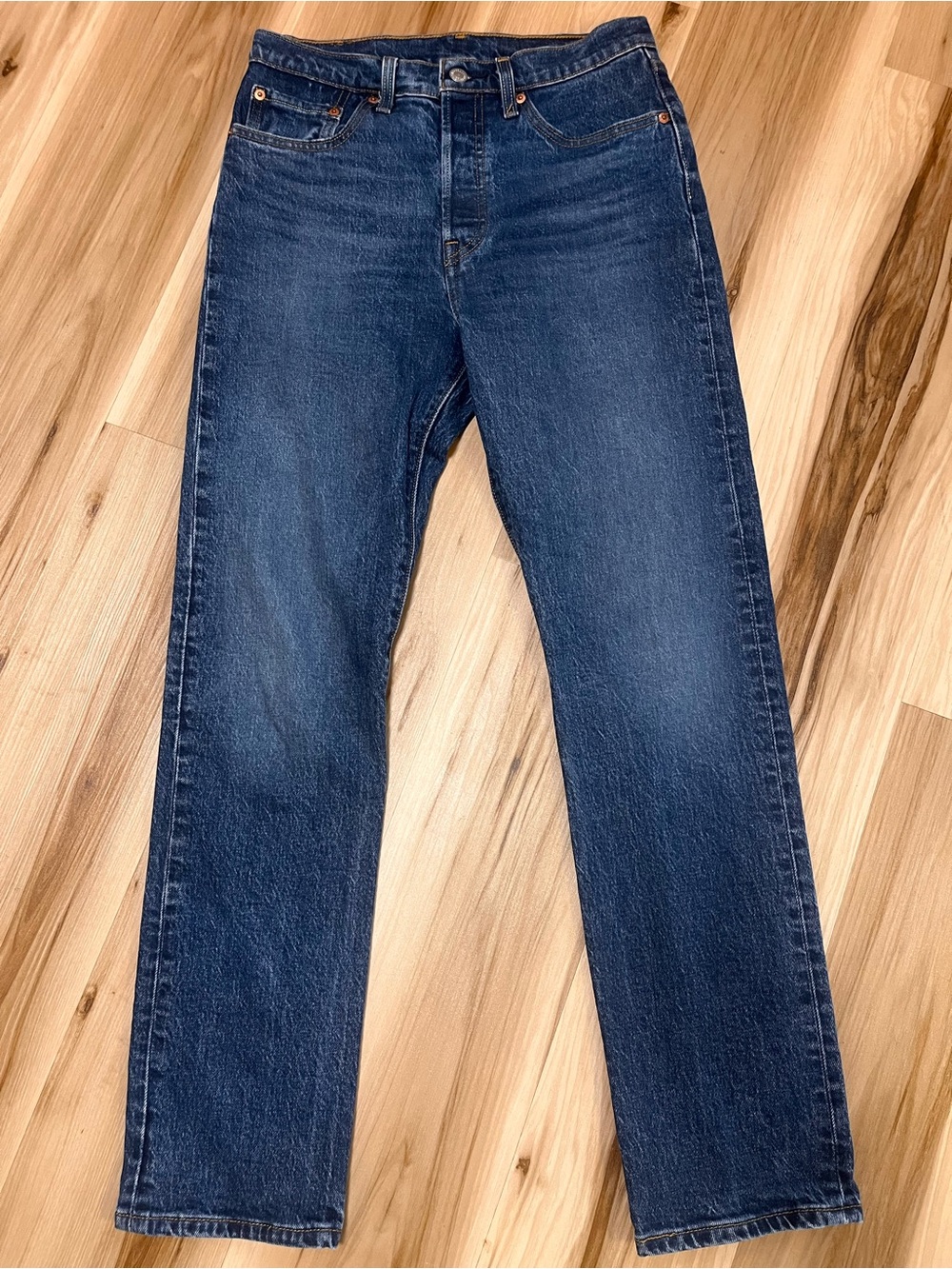 Levi’s Women’s 501 Original Straight Leg Jeans Charleston Sky Dark Wash 27x30